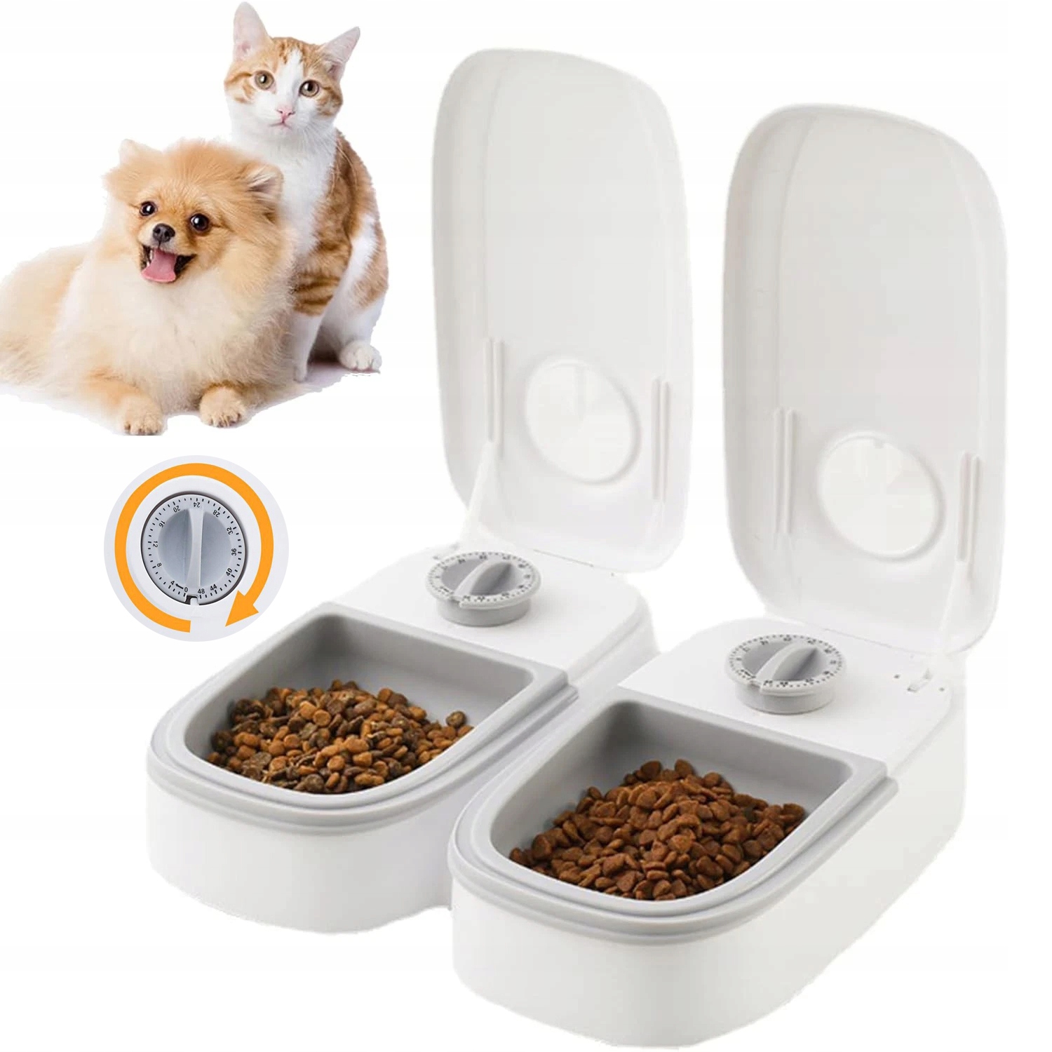 Levně Auto Dávkovač Krmiva A Vody Pro Kočky A Suché I Mokré Psy Pro Zvířata S Časovačem