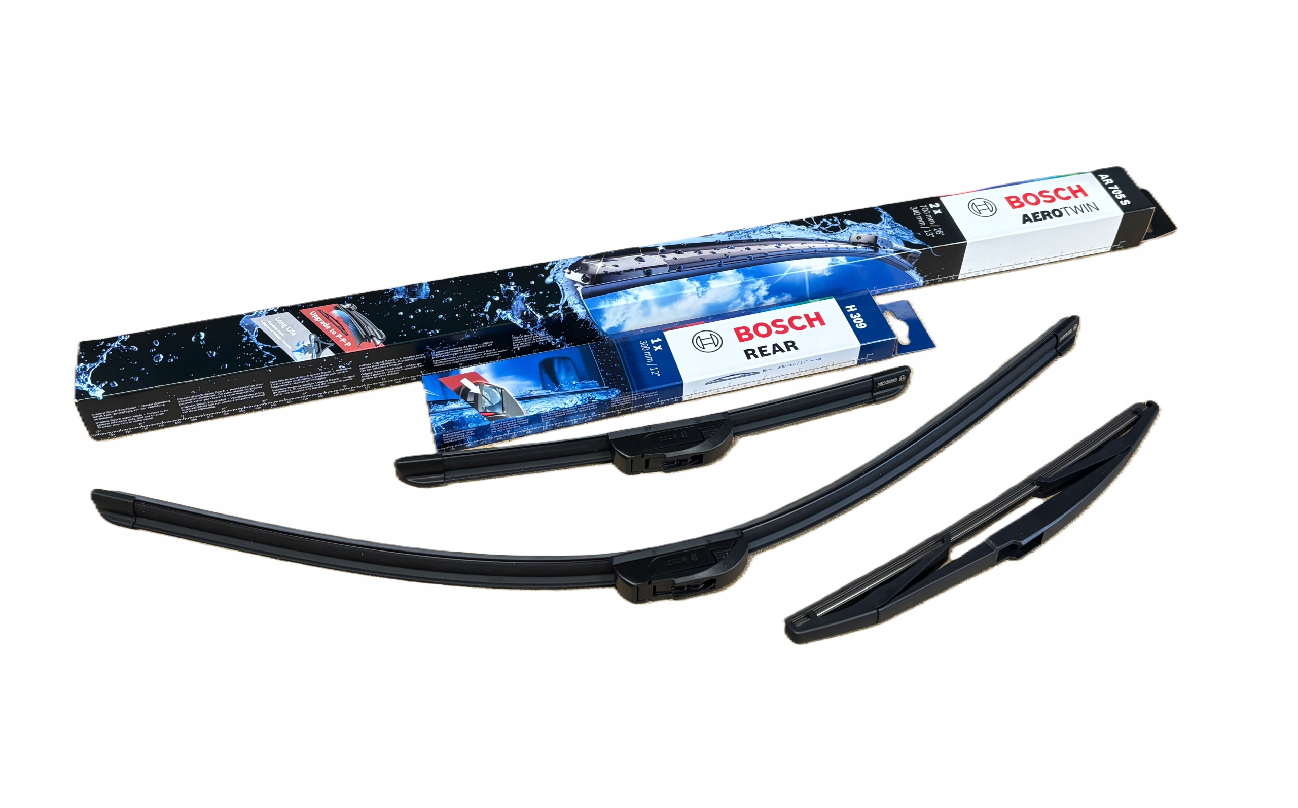 Zestaw Piór Wycieraczek Przód Tył Bosch Toyota Corolla E21 XII Hb Kombi