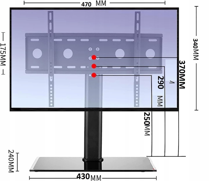 Uniwersalny Stojak TV Podstawa Telewizora Stopa Model KU108