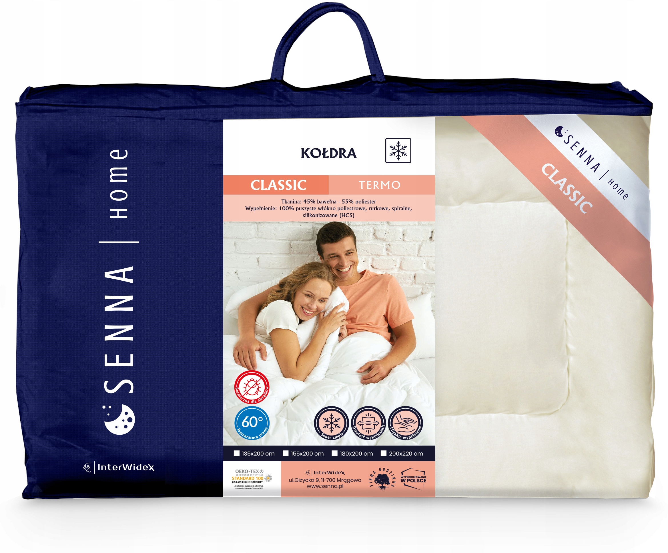 Kołdra antyalergiczna Termo 200x220 Inter Widex Rodzaj antyalergiczna