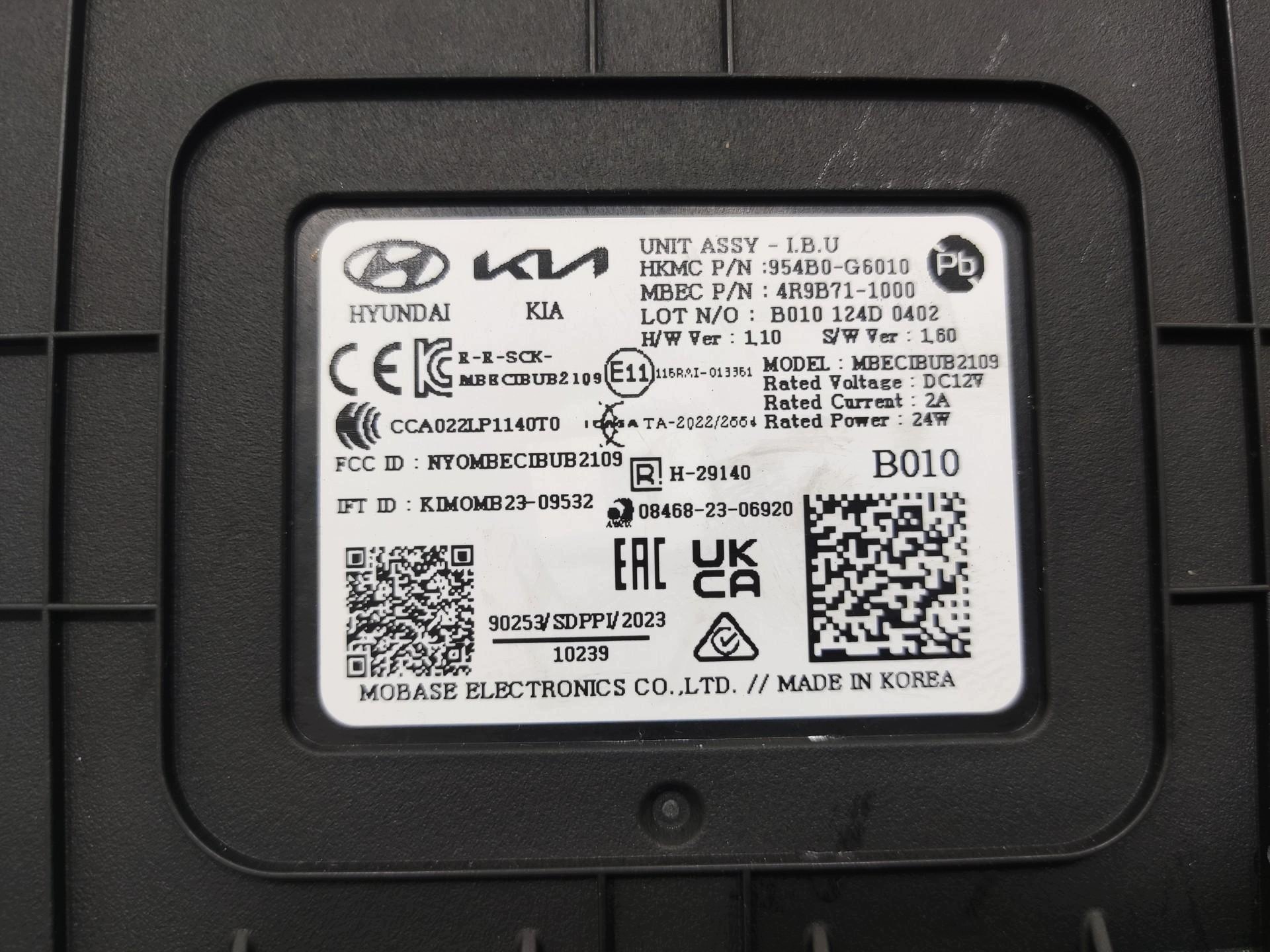 module control unit BCM KIA PICANTO III LIFT 2023-2026 954B0-G6010