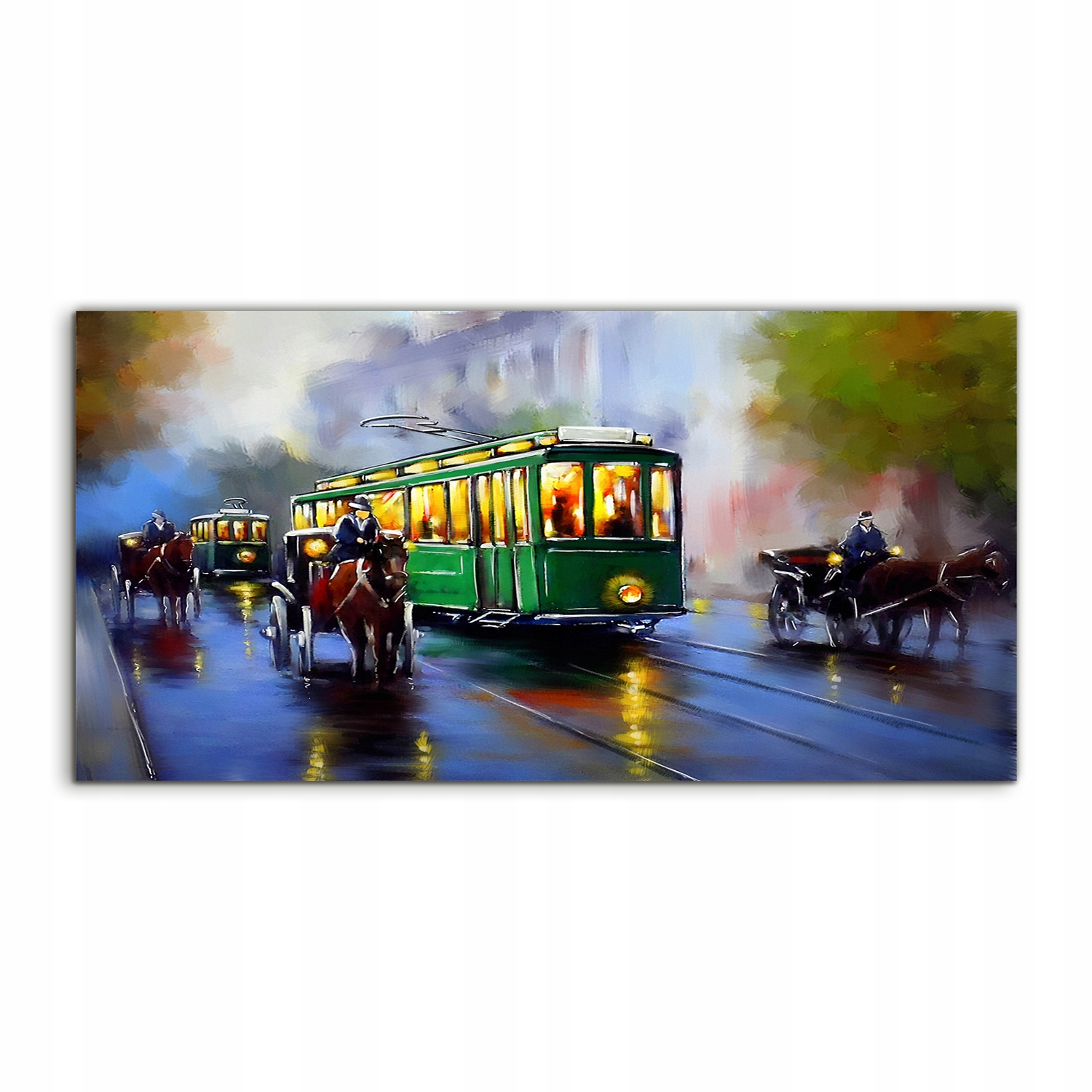 

Fotoobraz 100x50 z nadrukiem Tramwaj Miasto Retro