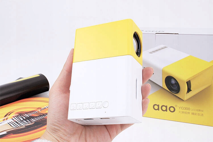 Projektor Mini Rzutnik Kino Domowe LED Full HD USB 1920x1080 na Pilota Rozdzielczość podstawowa (px) 800 x 480