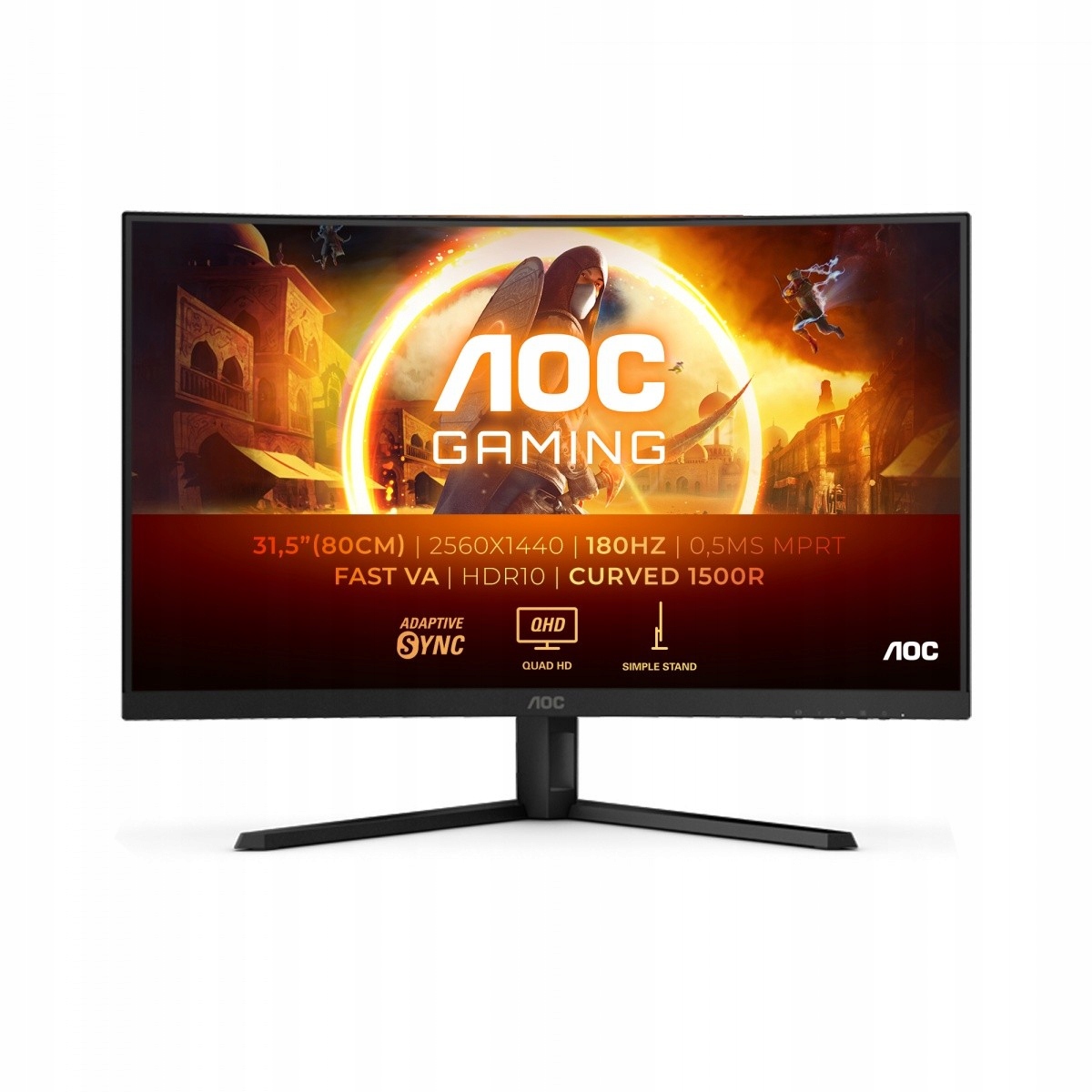 Aoc Monitor CQ32G4VE 31.5 cala Fast Va Zakrzywiony