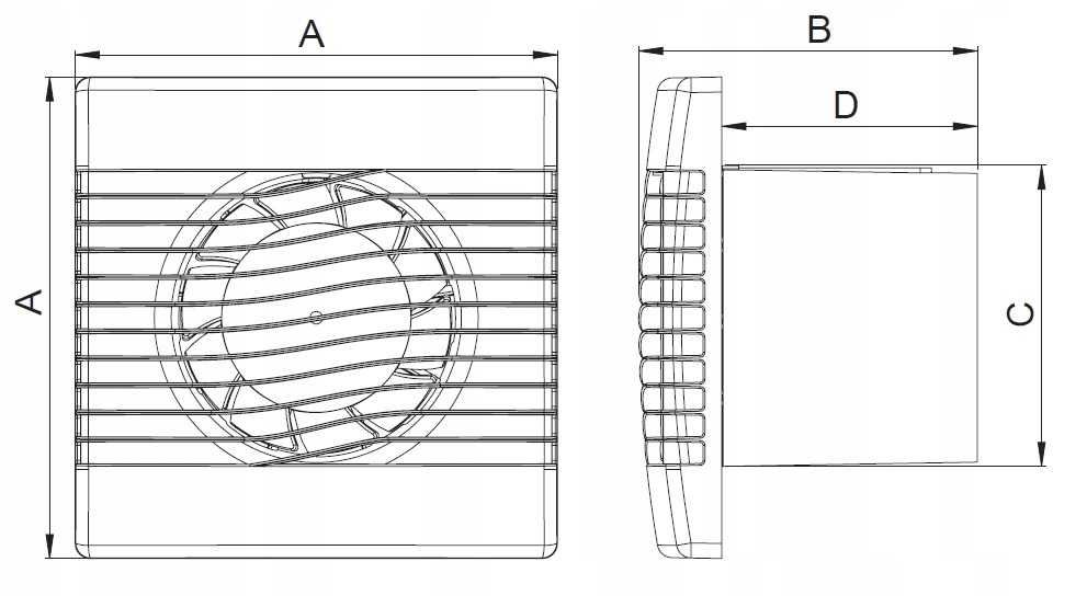 Wentylator łazienkowy pRim150 standard Stan opakowania oryginalne