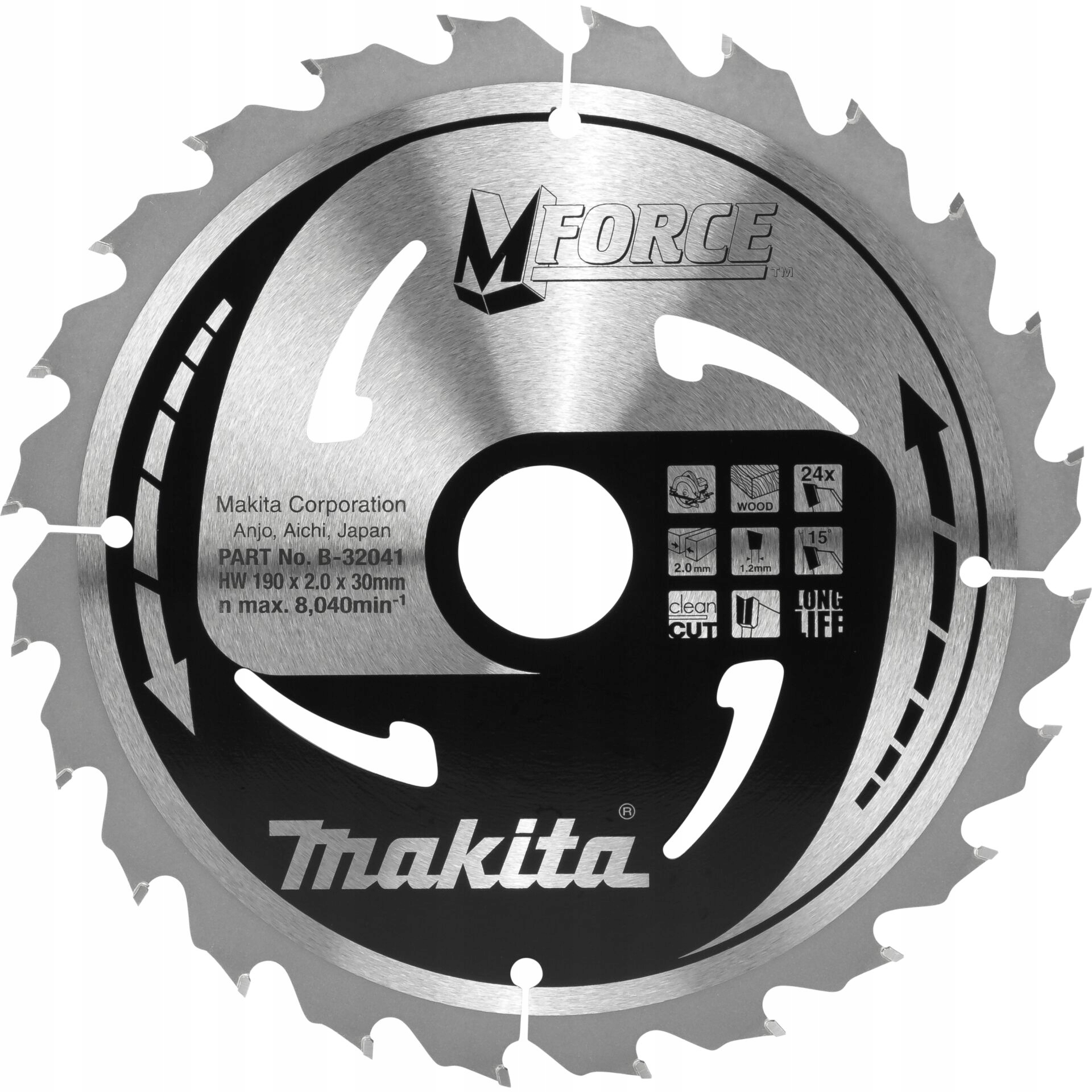 Makita B-32041 M-force Saw Blade 190x30x24Z
