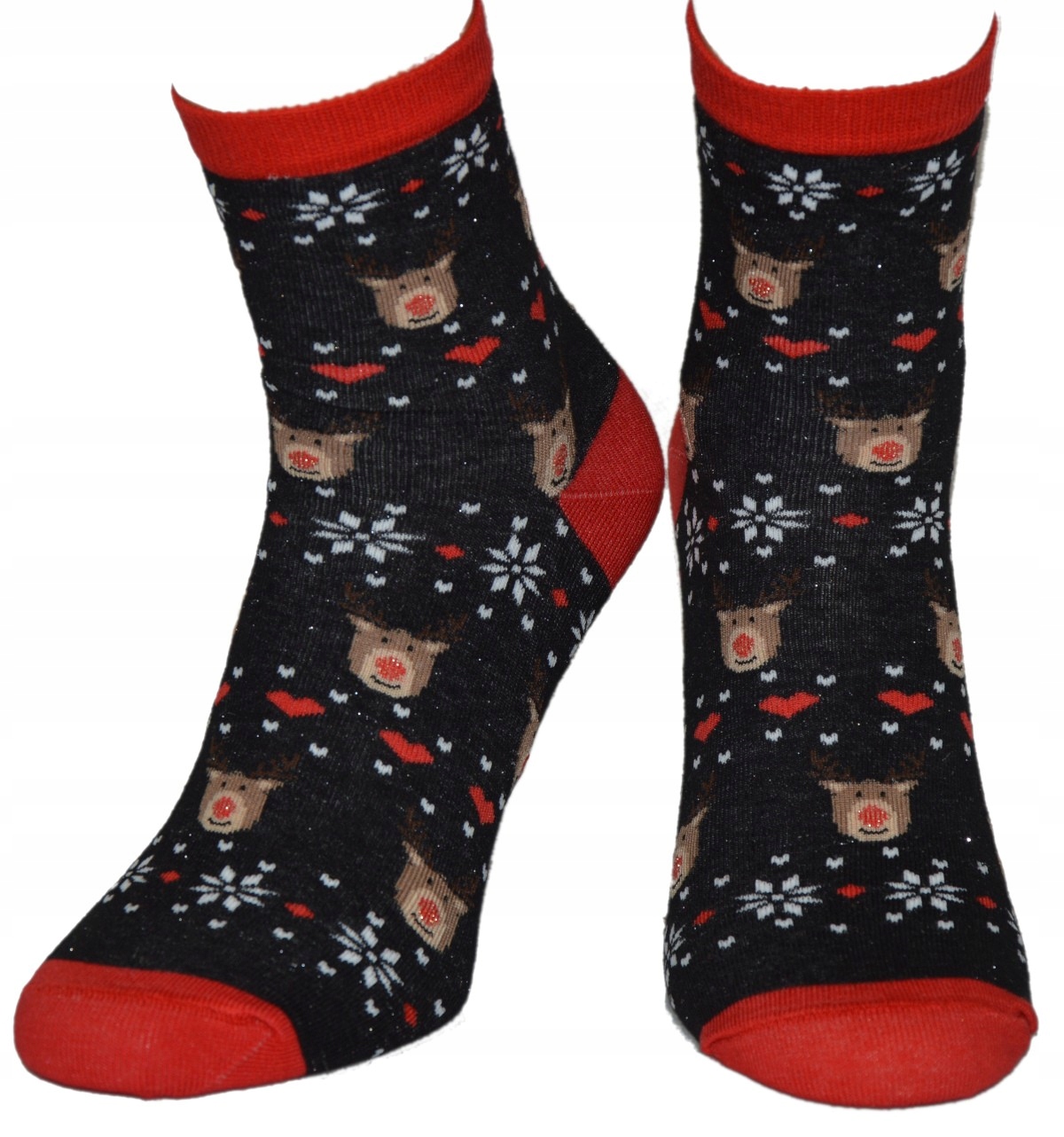 

Skarpety Milena Renifery Serca czarne roz 37-41