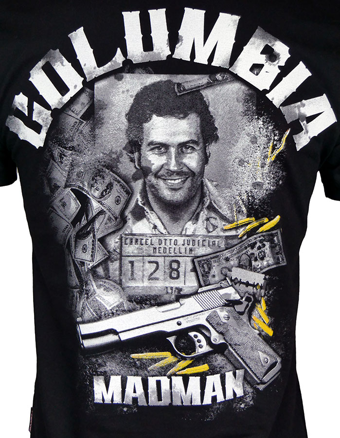 Koszulka streetwear Columbia Escobar Cocaina S Płeć mężczyzna