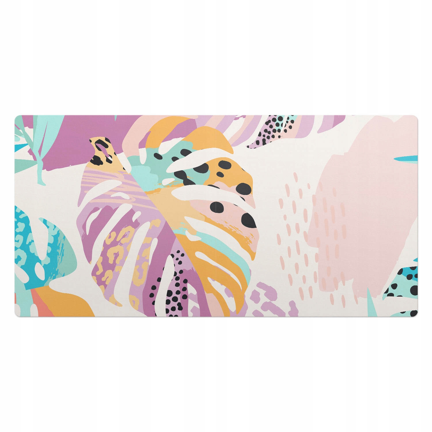 Ochranná podložka na psací stůl do kanceláře Vzor listů v abstraktním stylu 100 x 50 cm