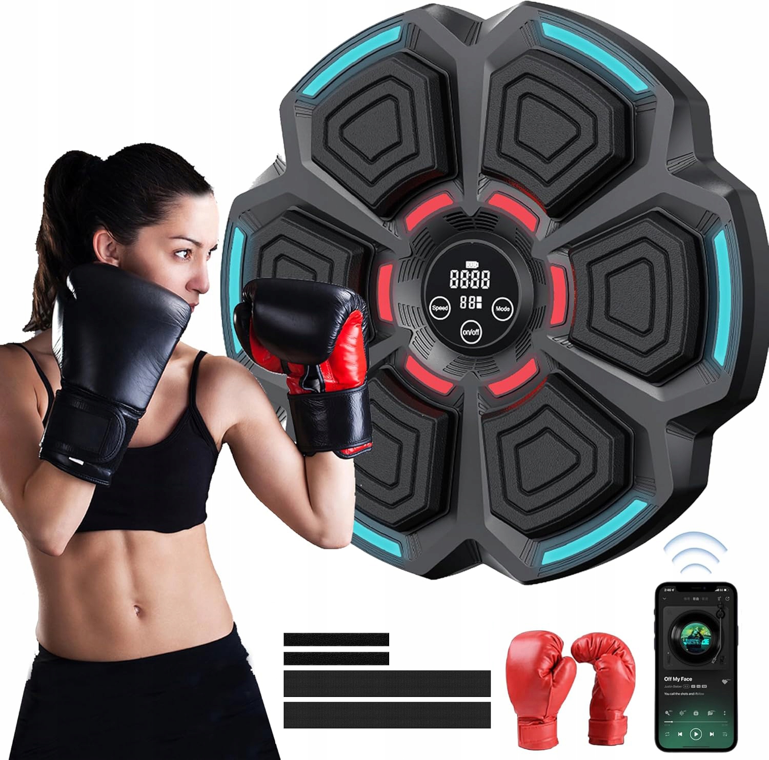 Hudební Boxovací Stroj V Tréninkové Boxerské Stěně, 9 Režimů Rukavice