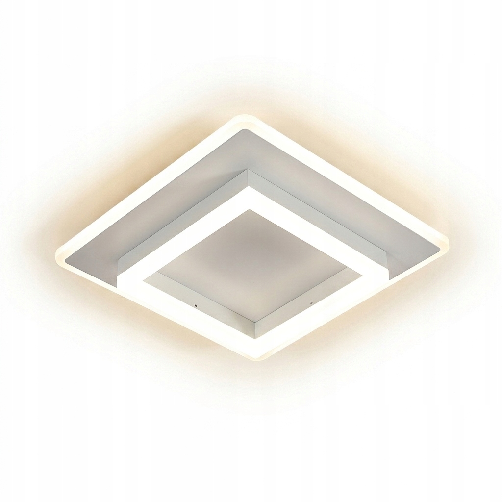 Lampa Sufitowa Plafon Led 4500K Kwadrat Biały Natynkowy Nowoczesny 30W