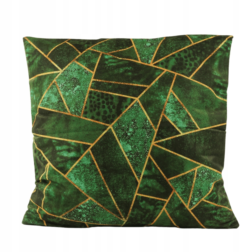 

Poszewka Na Poduszkę Zieleń Glamour Złota 45x45 cm