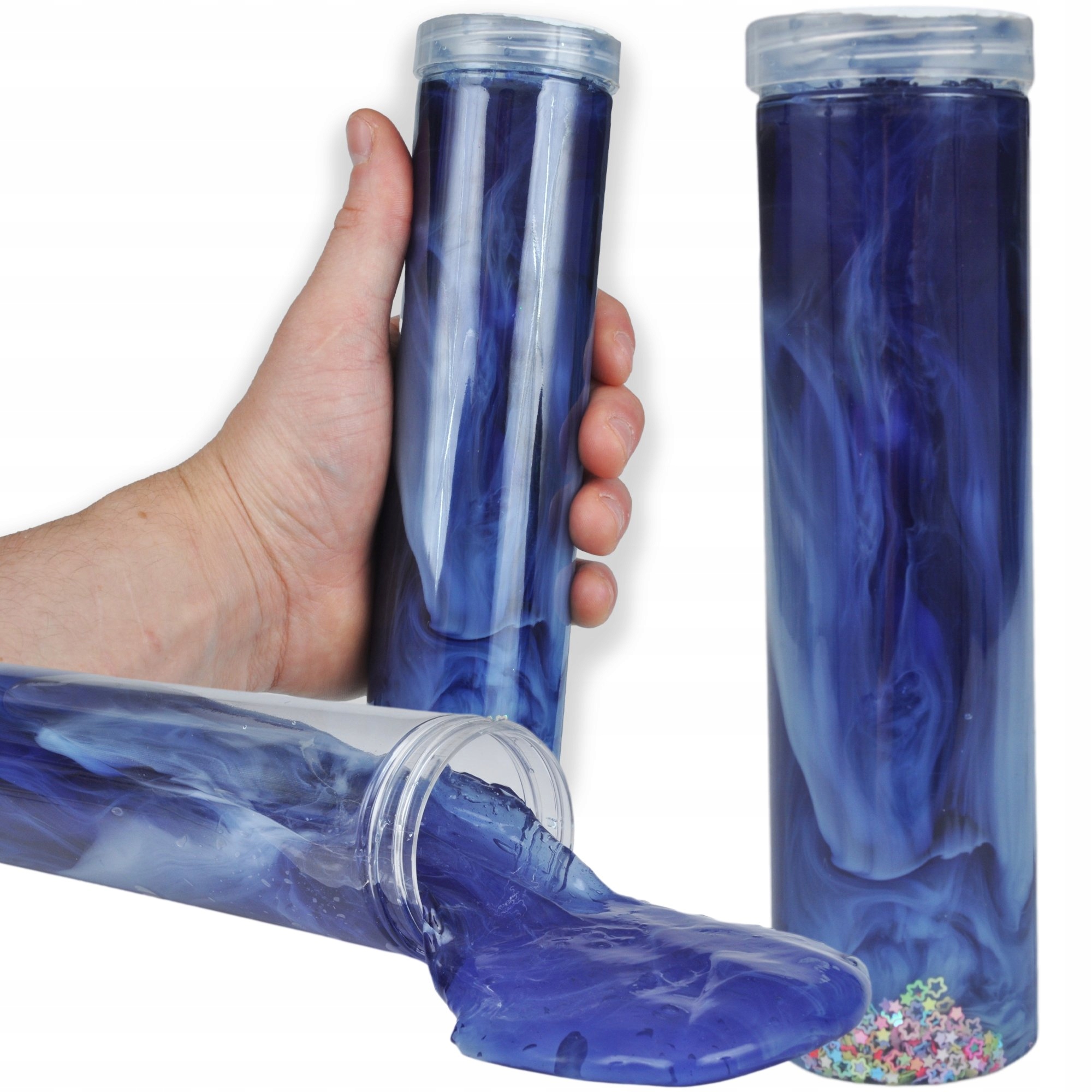 SLIME GLUT MASA PLASTYCZNA KOLOROWA Z BROKATEM DROBINKAMI DUŻY