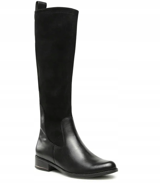 Caprice Dámské Kozačky Černé S Kůží, Módní, Pohodlné Na Zip, Velikost 41 J_b