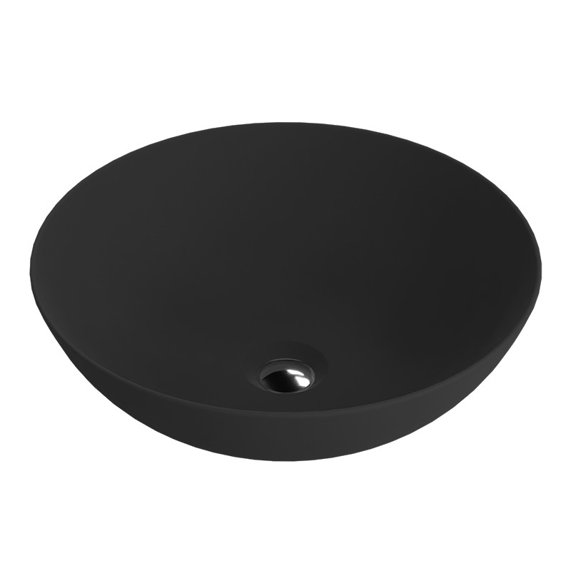 Umyvadlo na desku Rosa Black Loftový design, antibakteriální povrchová úprava
