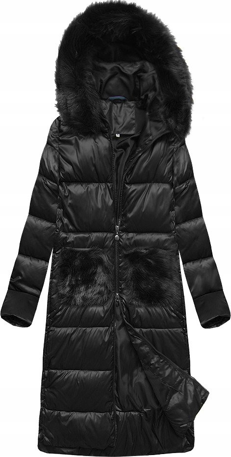 

Kurtka Płaszcz Długa Zimowa Parka Kaptur Futro M