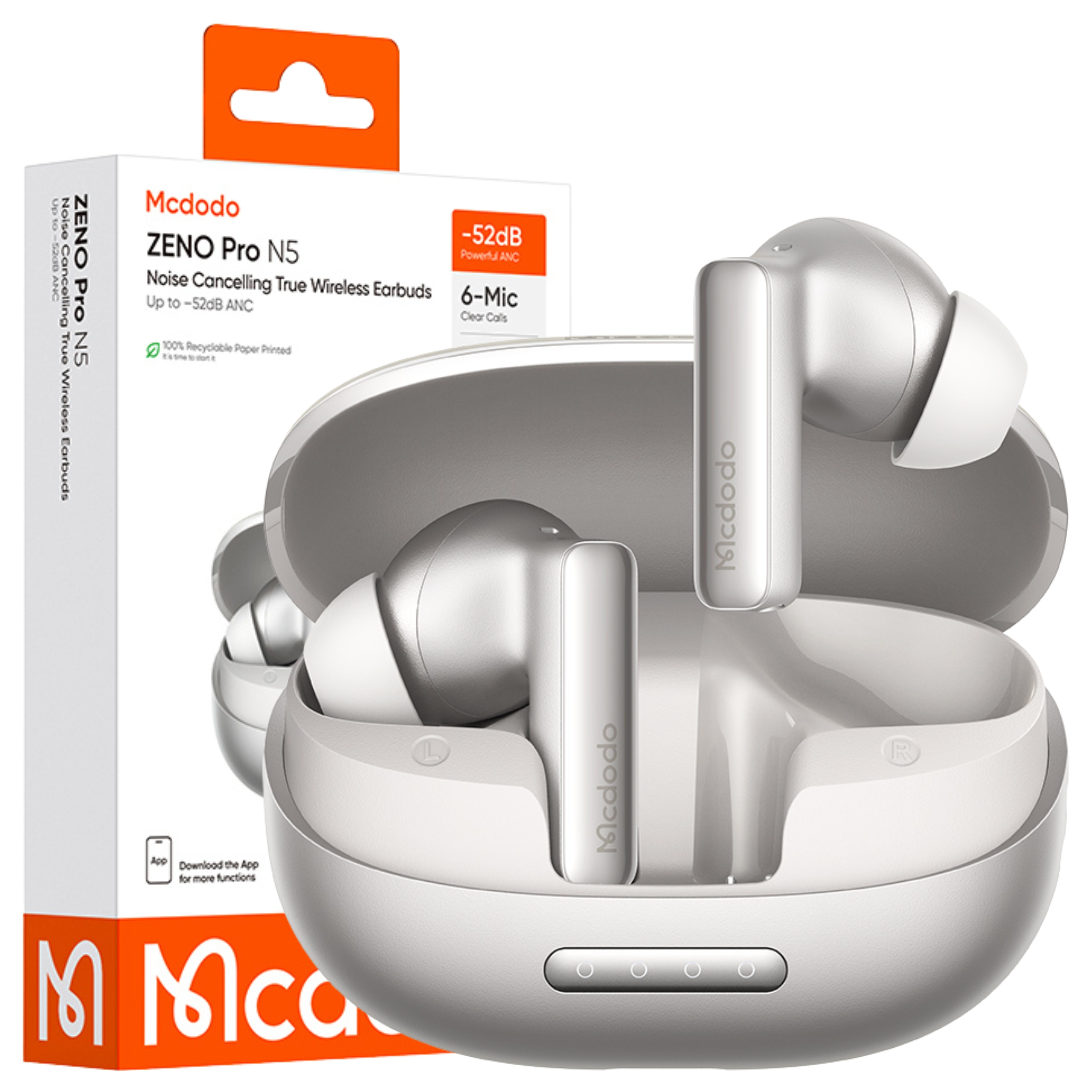 Mcdodo Bezdrátová Bluetooth Sluchátka Do Uší S Mikrofonem Pouzdro Anc Enc