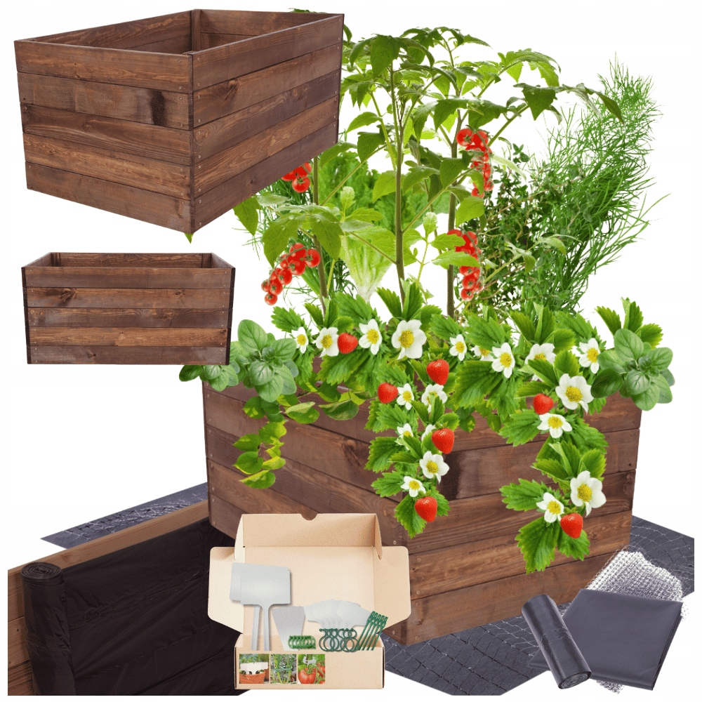 Zeleninový Záhon záhon vyvýšená truhla pařeniště květináč impregnace 45x90x80