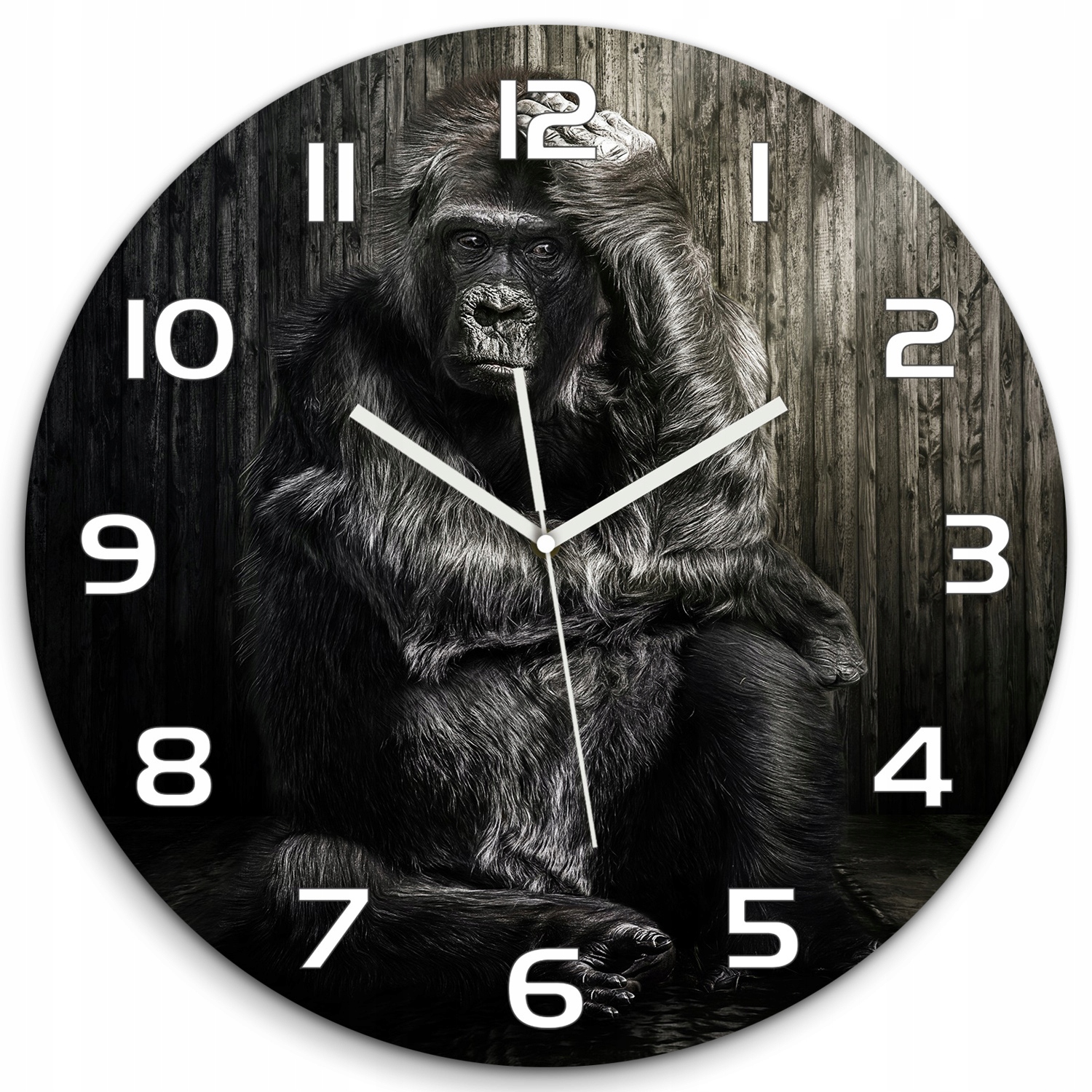 

Szklany zegar, cichy płynący mechanizm Goryl fi 60