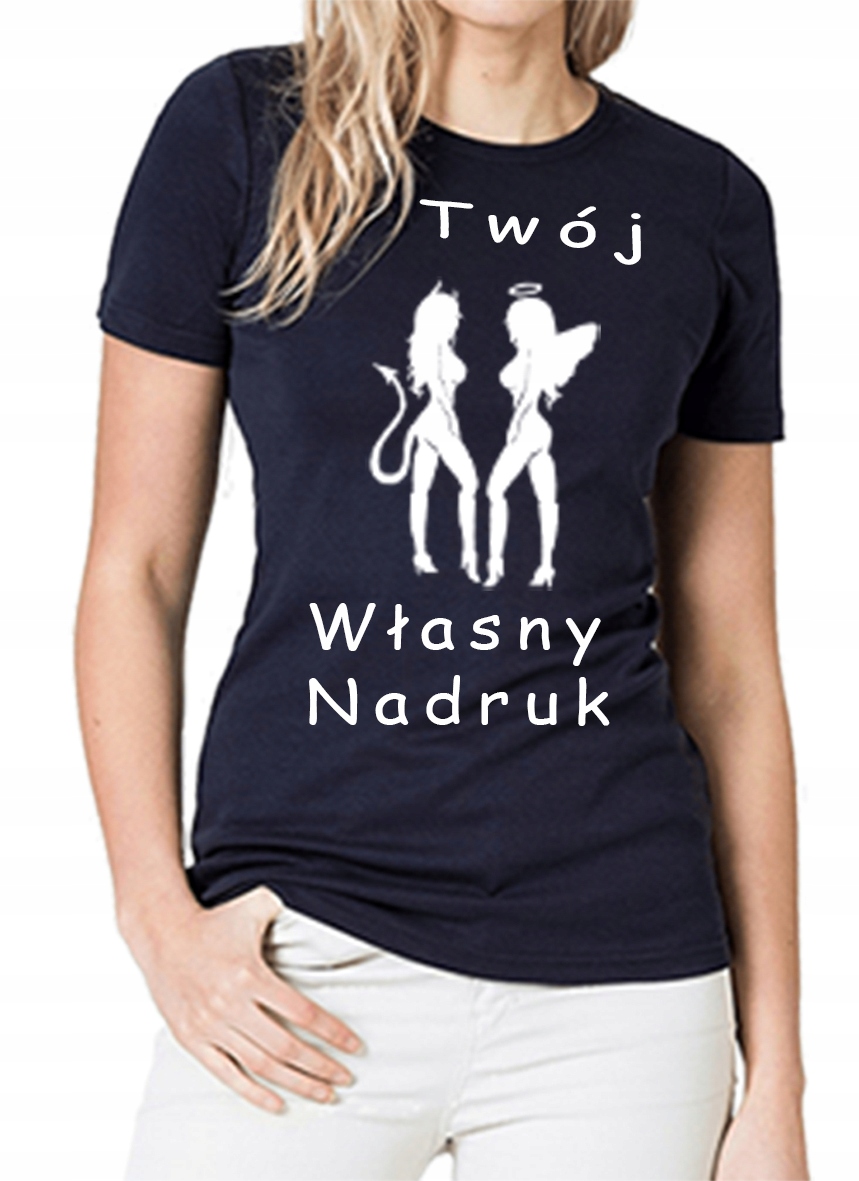 

T-shirt Koszulka Z Własnym Nadrukiem Logo Napis