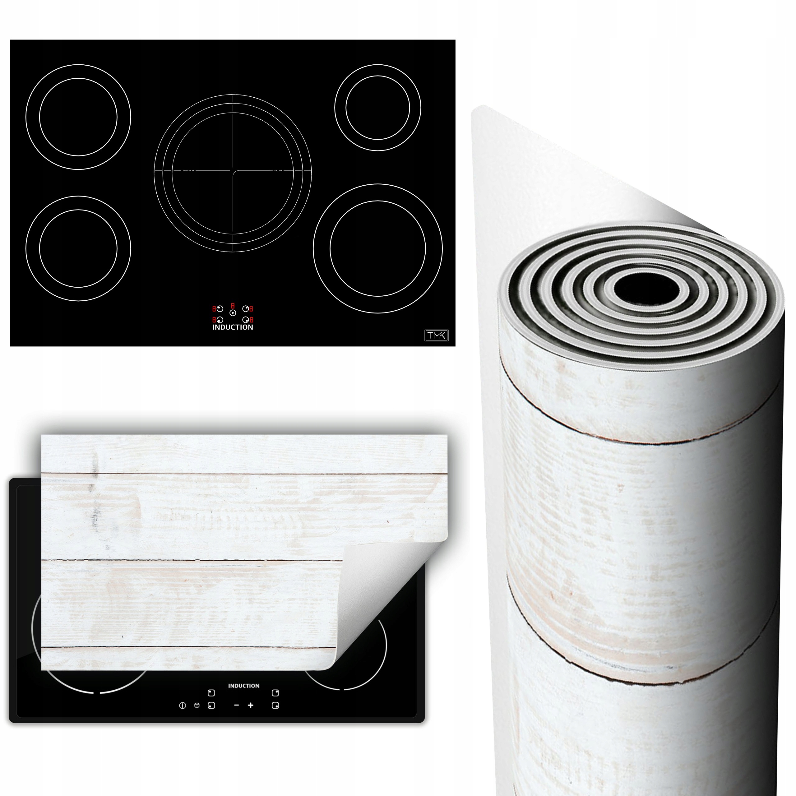 Vinylová Podložka Na Ochranu Kuchyňské Desky 90x52 bílá dřevo