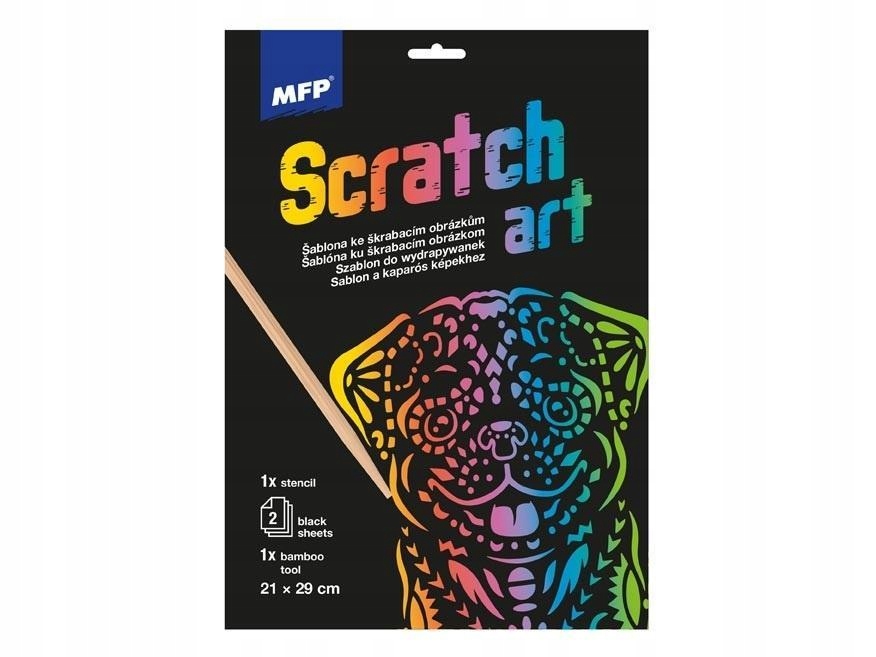 Wydrapywanka Szablon A4 Pies 2 Kartki, Mfp