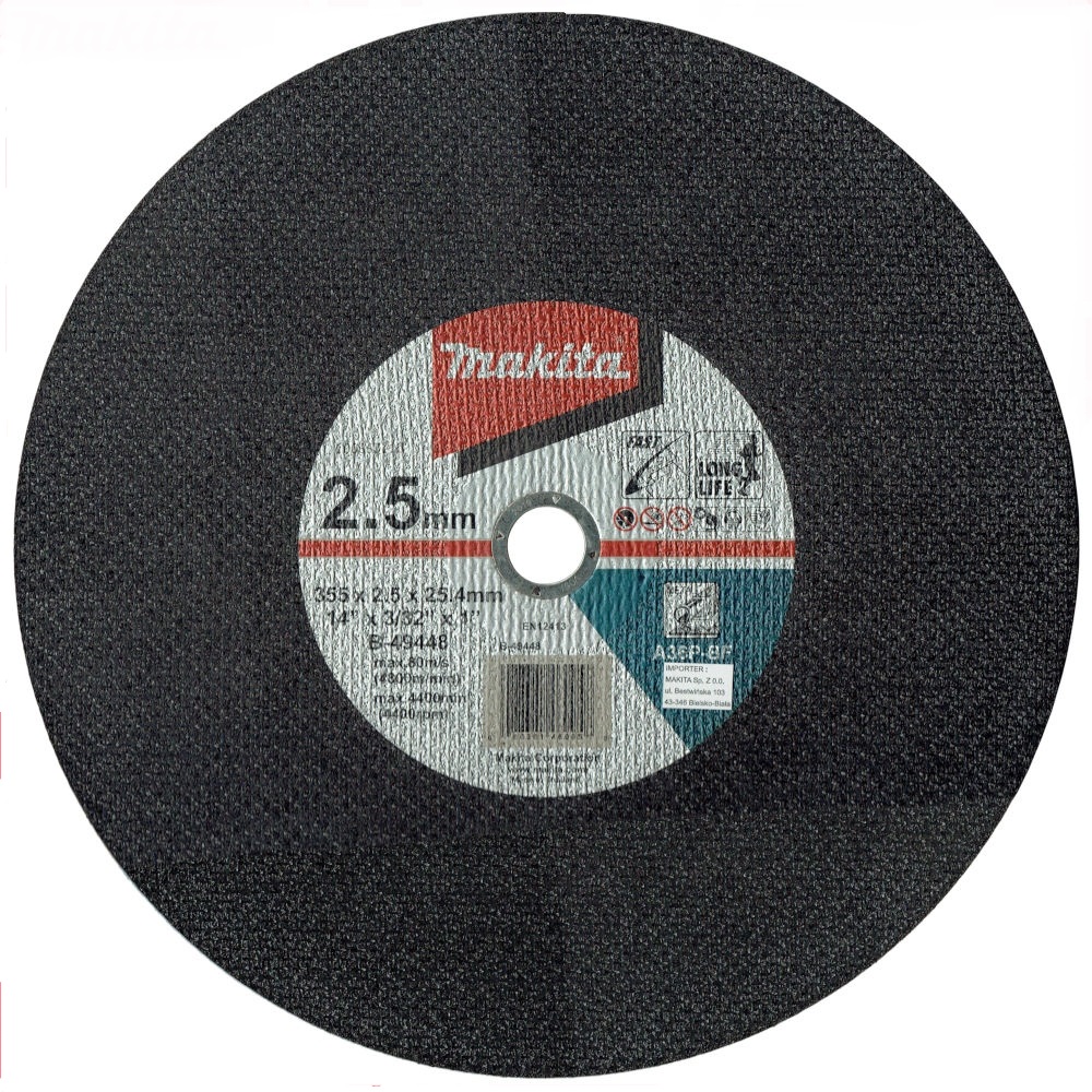 

Tarcza Do Metalu 355X2,5 Makita 25,4 przecinarki