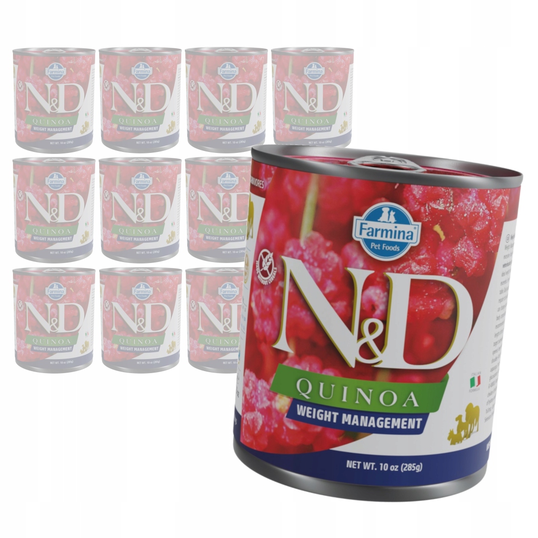 Levně Farmina N&d Quinoa Weight Management 12x285g Vlhké Krmivo pro psy Jehněčí maso