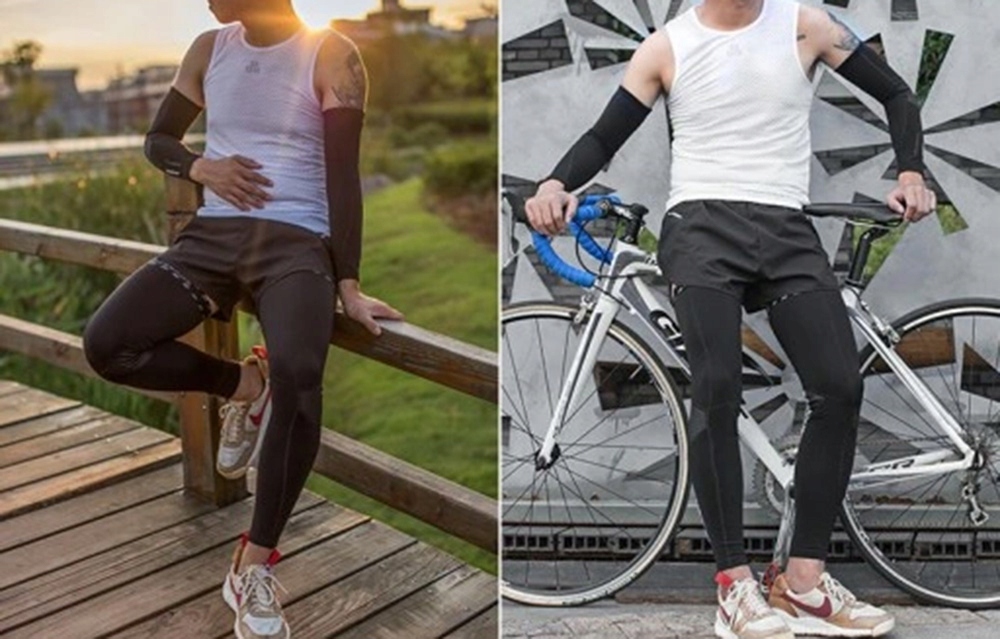 Nogawki rowerowe/ do biegania Rockbros rozmiar: L/XL LKPJ003XL (czarne)