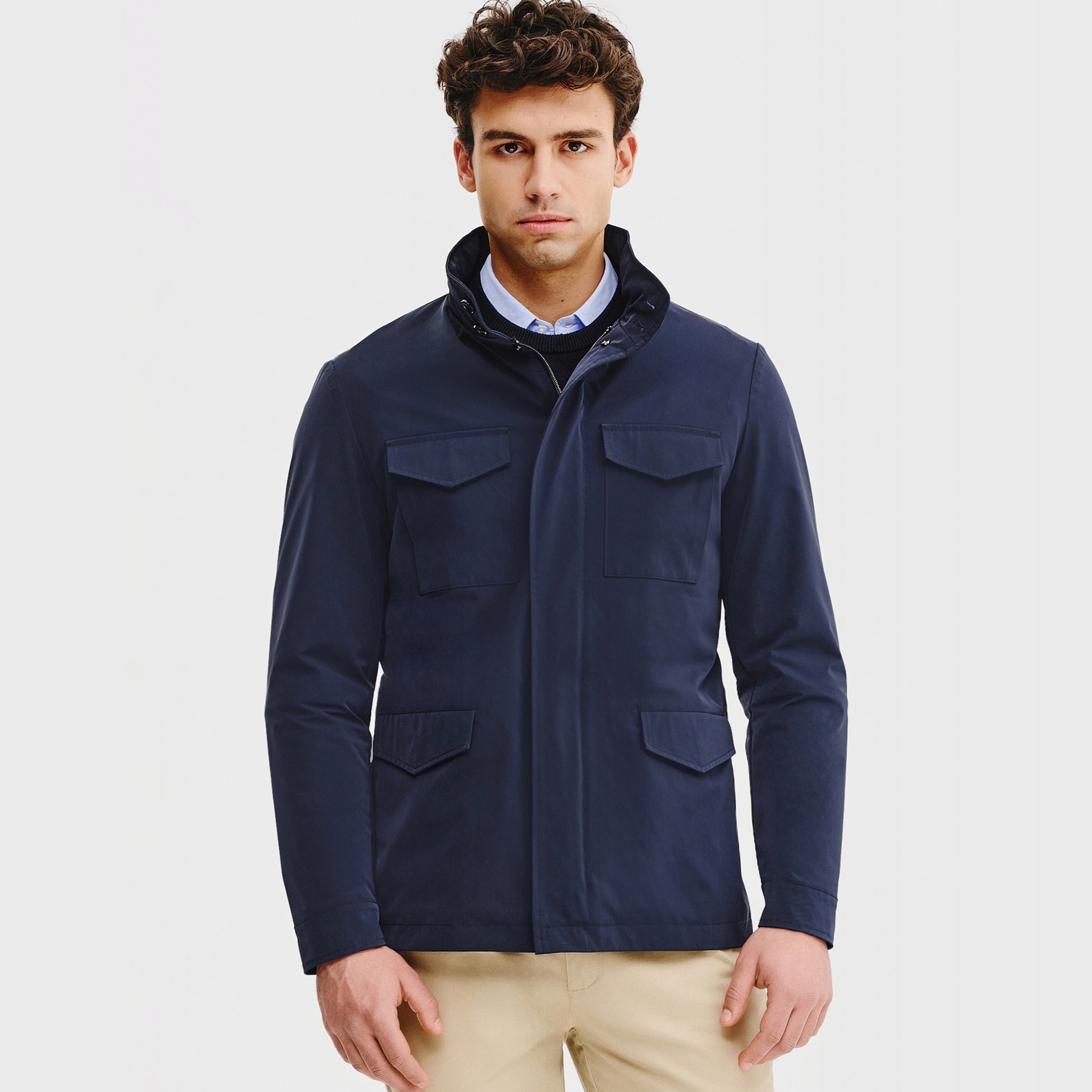 Tmavě modrá pánská jarní bunda Pako Lorente vel