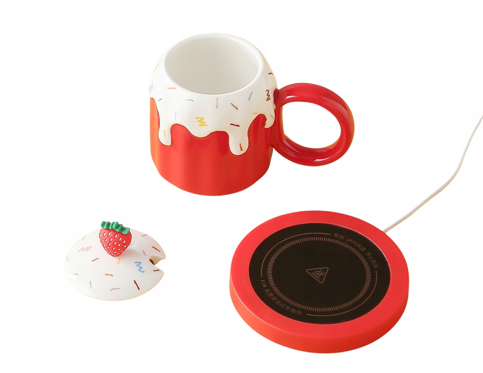 Sada Ohřívač Kávy a čaje Keramický hrnek s ohřívačem Usb Dárek