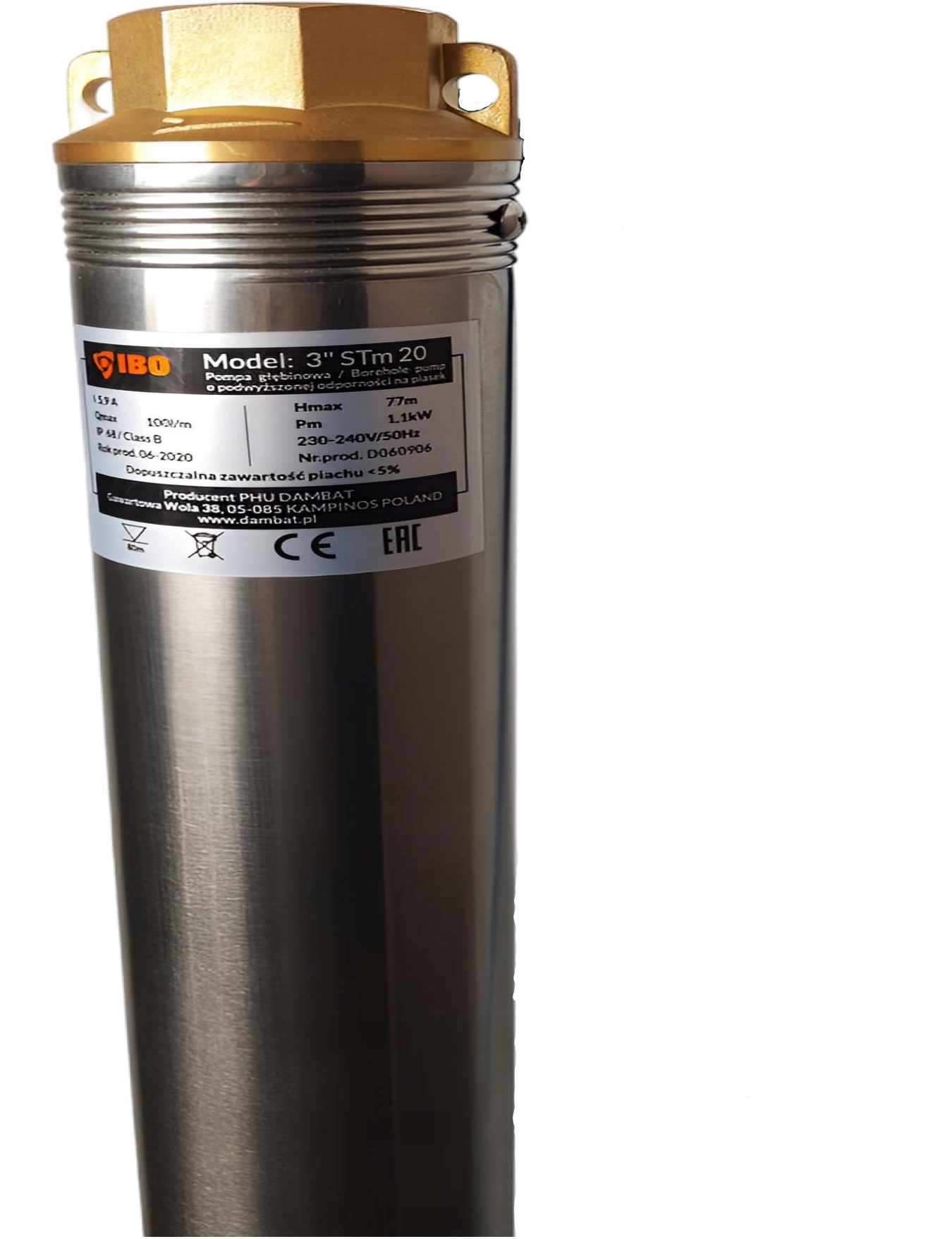 

Pompa Głębinowa Ibo 3STM20 Antypiaskowa fi75mm