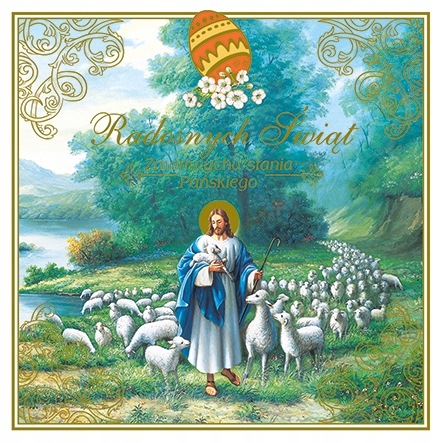 KARNET KARTKA ŚWIĄTECZNA KWADRAT WIELKANOC 6 SZT. EAN (GTIN) 5901720743435