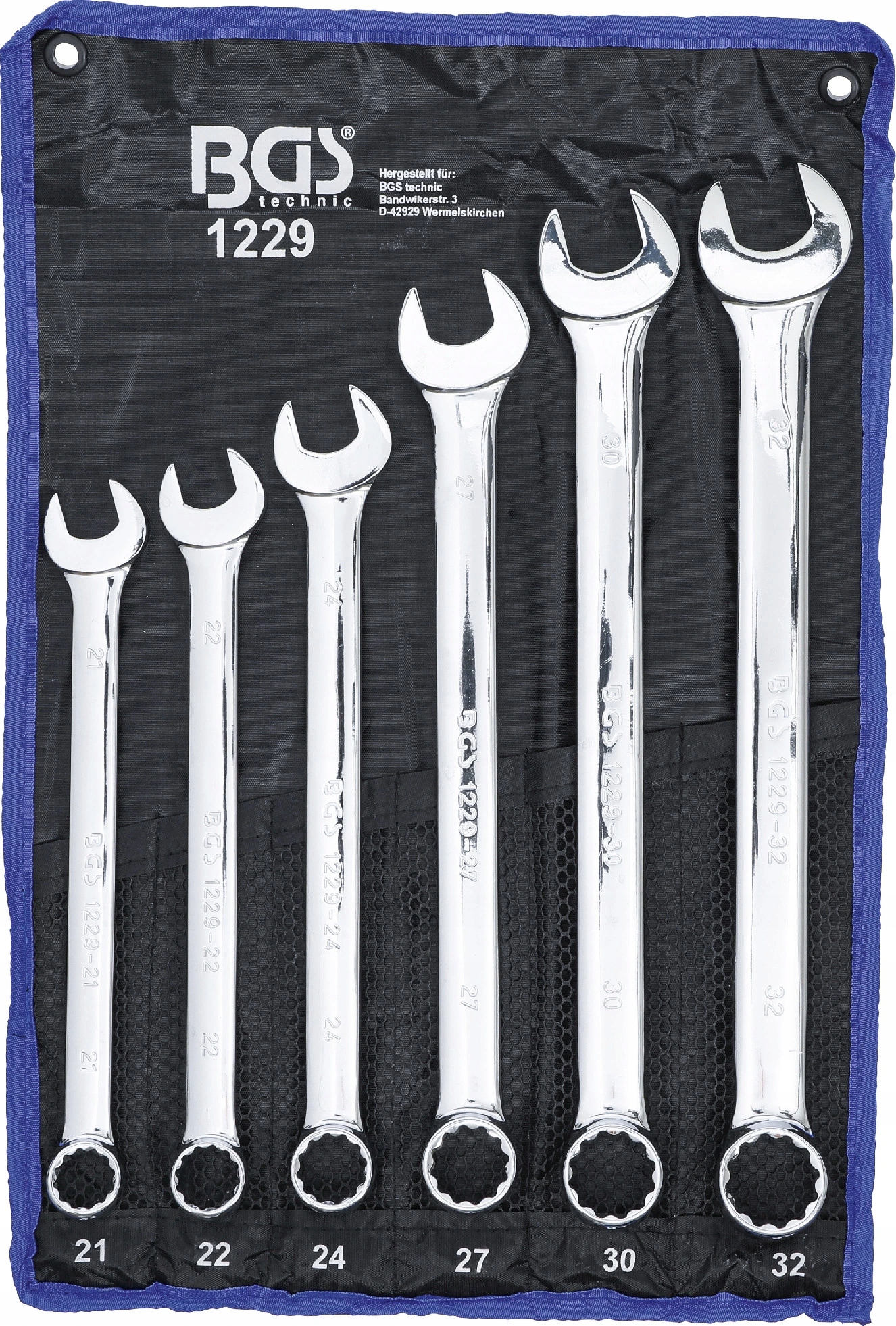 Bgs 1229, Súprava očkoplochých kľúčov veľmi dlhé 21 32 mm 6dielna