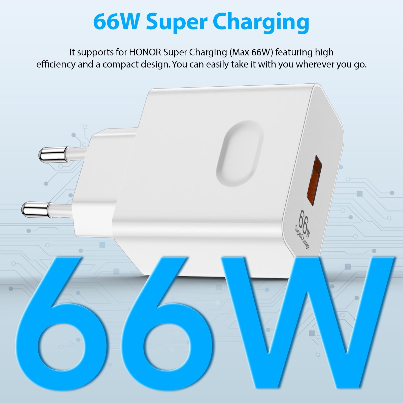 HUAWEI Honor Szybka Ładowarka 66W USB C Kabel Adapter do Honor 90 80 70 — miniatura 2