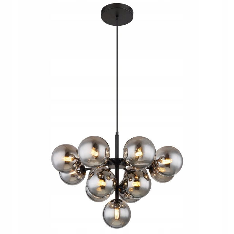 Luster Grappy 56143-13 čierny matno-dymový 13xG9 Globo