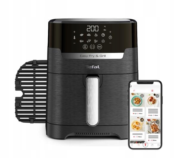 Airfryer Frytkownica Grill 2W1 Tefal 42,L Aplikacja Kratka Do Grillowania