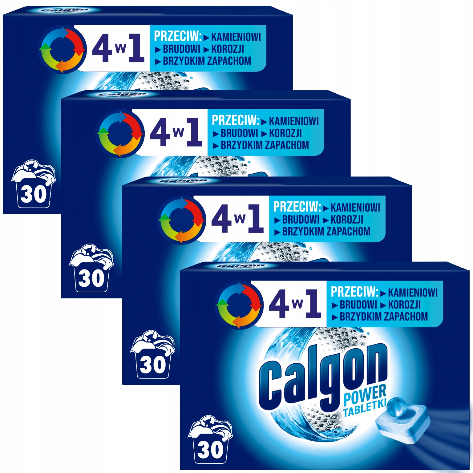 Levně Calgon Tablety Do Pračky 4V1 Změkčující Vodu Odvápňovač 4X 30 Kusů