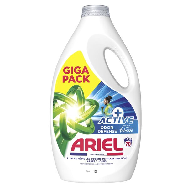 Ariel Active Odor Defense tekutý gel na praní, neutralizuje pachy 70 praní