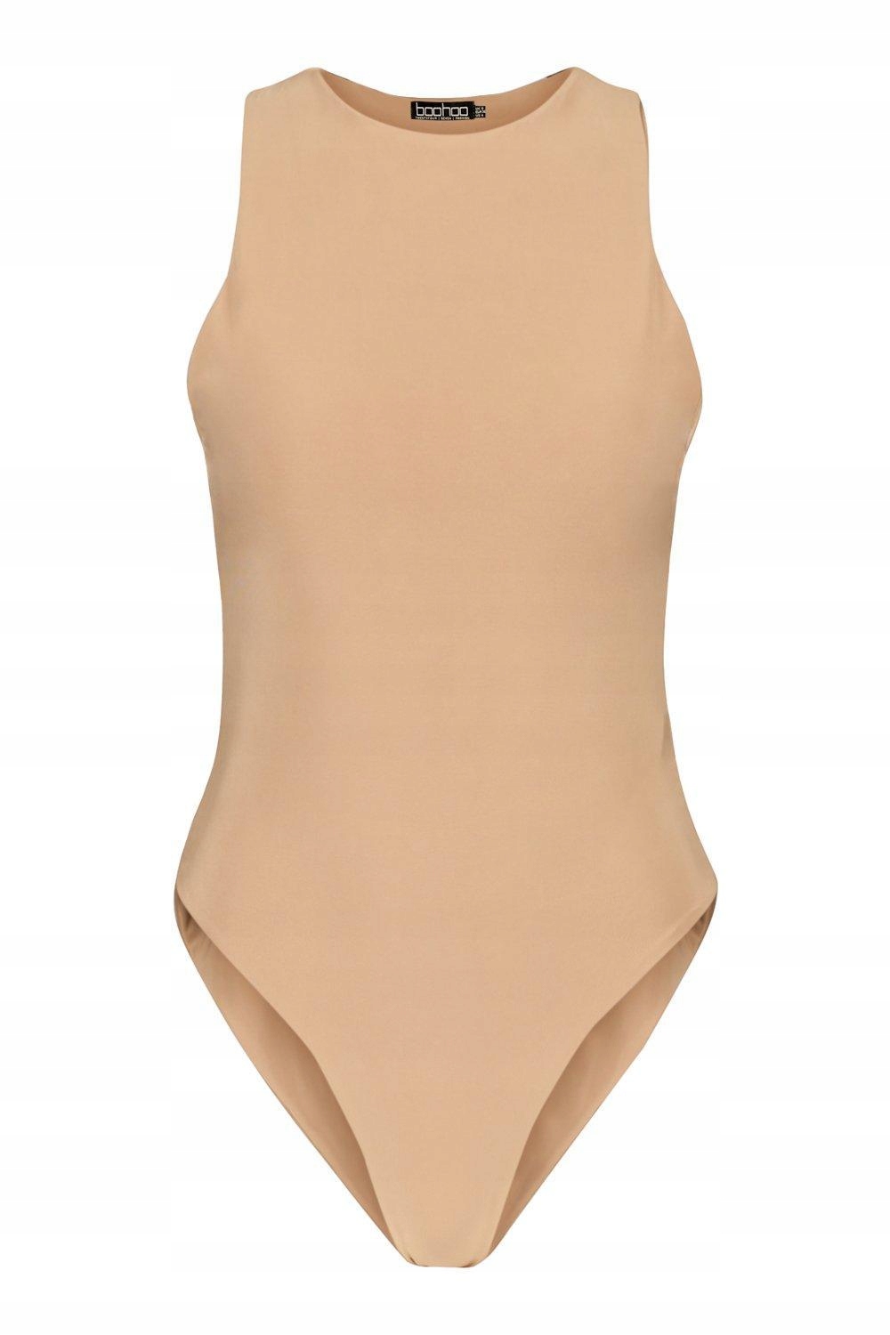 BODY CZARNE GŁADKIE KLASYCZNE BEZ RĘKAWÓW BASIC BOOHOO 44 Rozmiar 2XL (44)