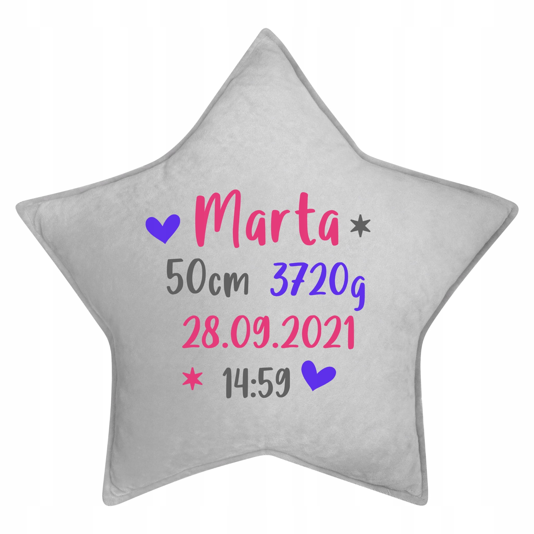 Polštář metráž dárek Křest plyšák medvídek jméno narozeniny