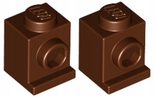

Lego Klocek 1x1 Wypustka Brązowy (4070/4225469) x2