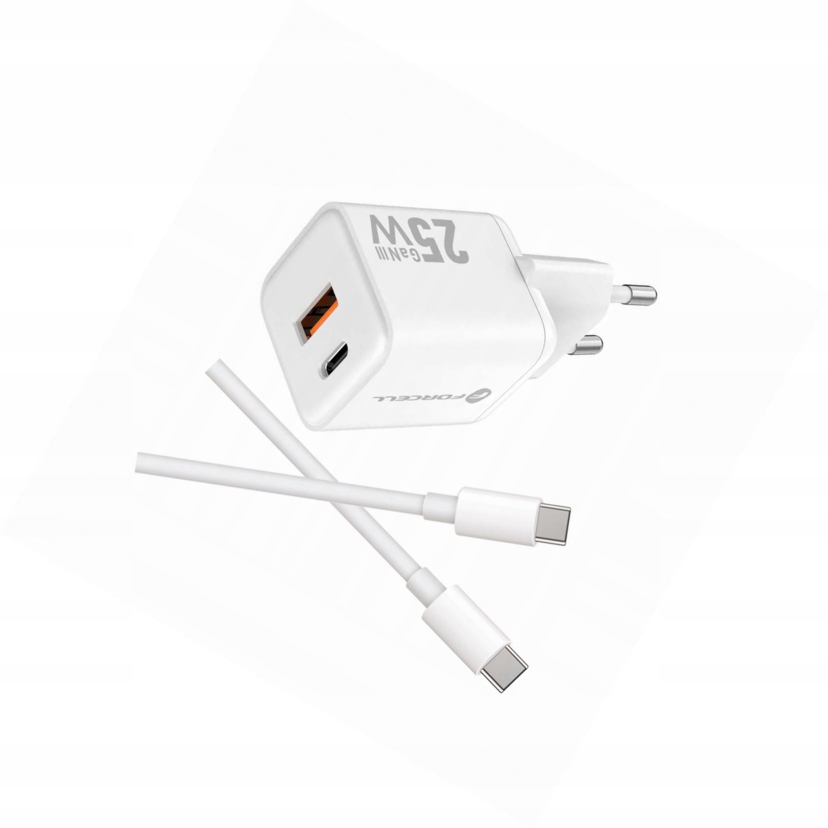 Szybka ładowarka Gan 25W 2 porty z kablem Usb-c do Honor 70