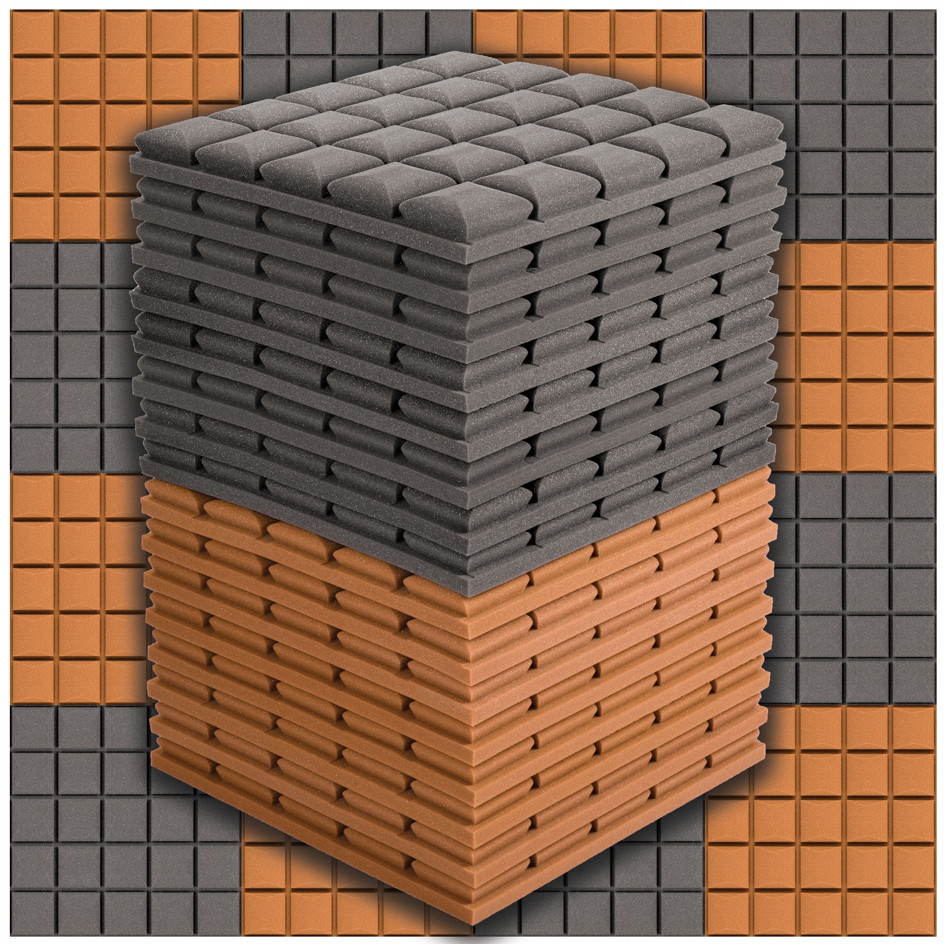 Nástenný panel stropná kazeta do predsiene bez lepidla, konvexná kocka 16x