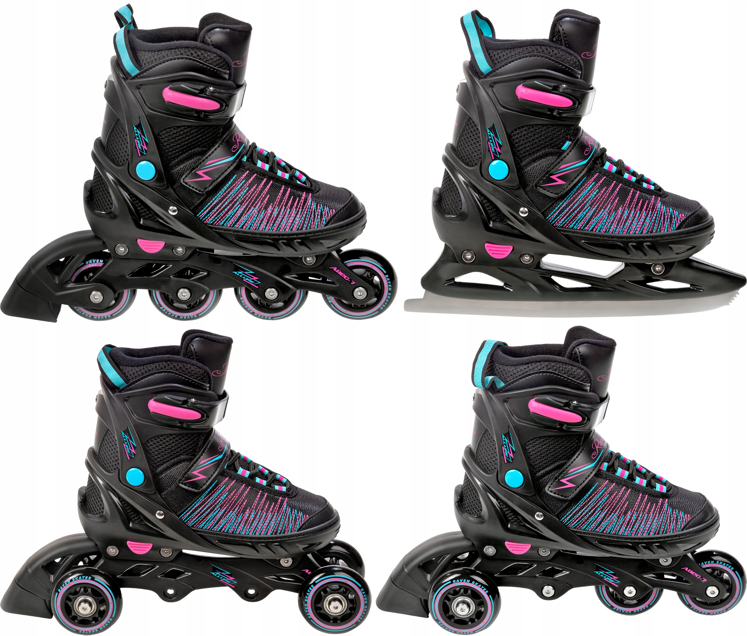 

Rolki Wrotki Łyżwy 4w1 Raven Allure 35-39