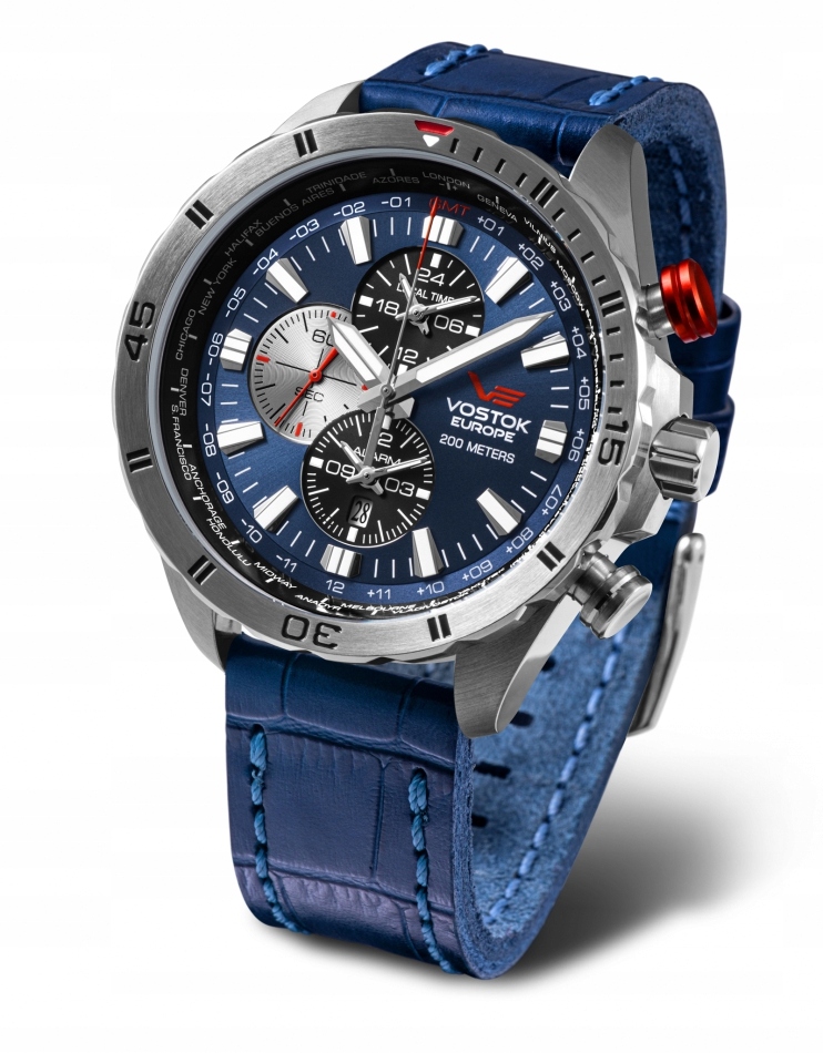 Zegarek męski Vostok Europe YM26-320A652 granatowy klasyczny wodoszczelne