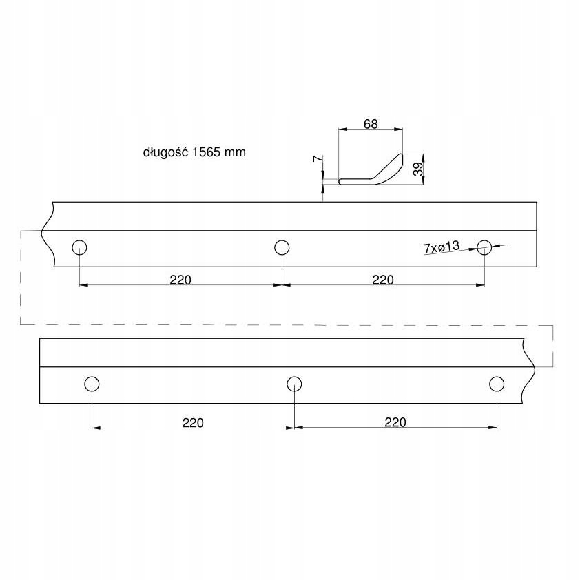 RM-177533 - Пара Цепов барабана молотилки kpl. (П + Л) Л-1565мм