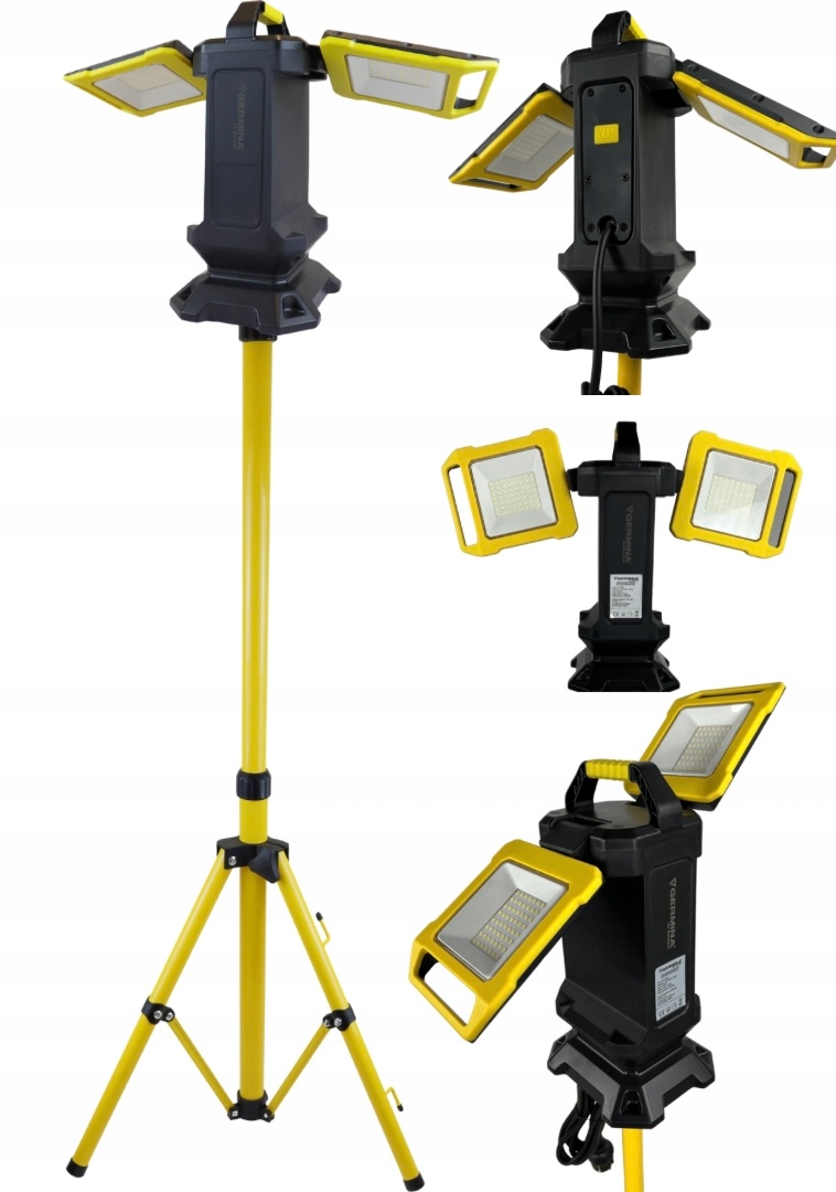 Led reflektor na statíve 2x25W IP54 pracovná lampa stavebná