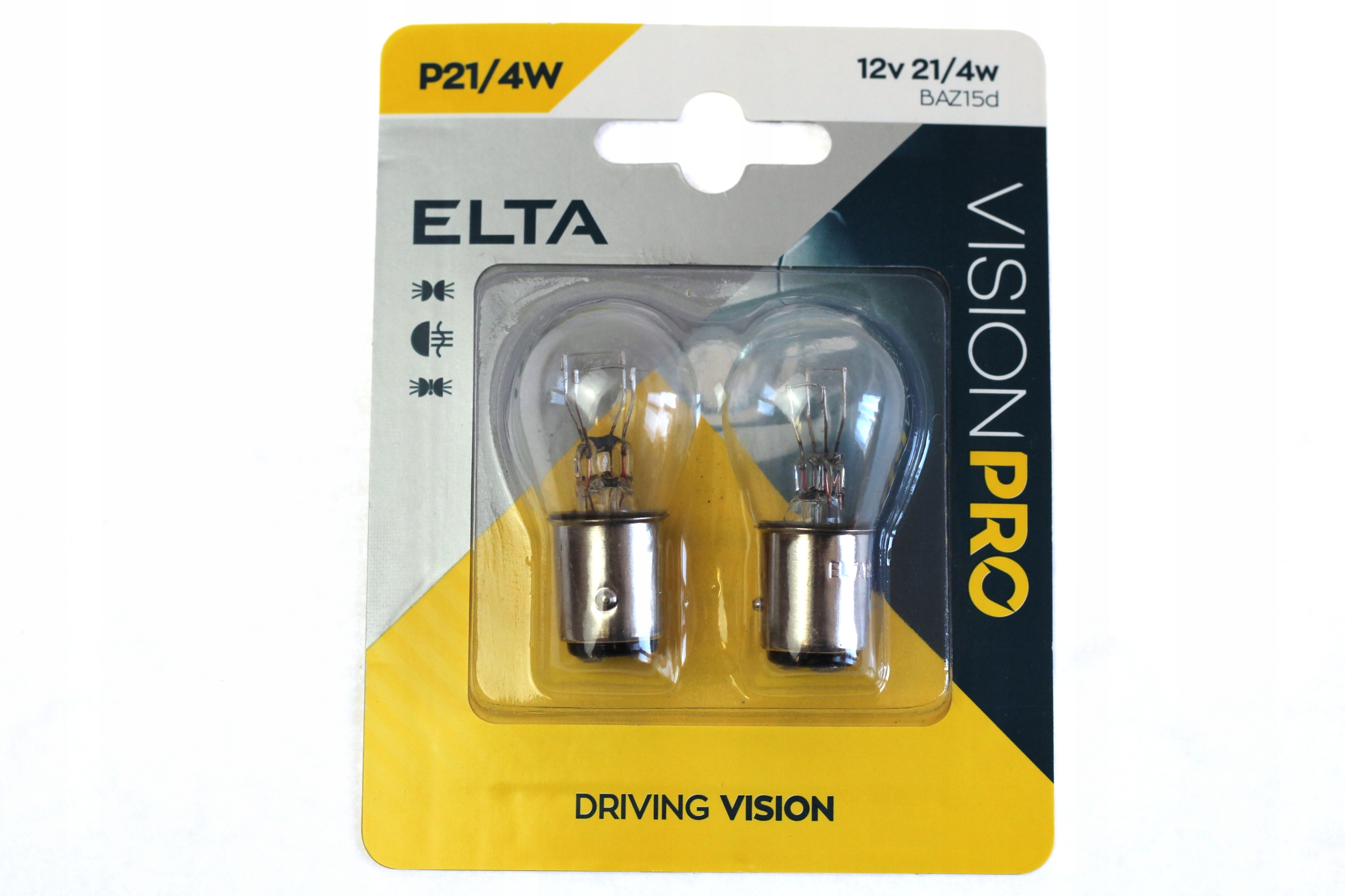 

Żarówka Elta Vision Pro P21/4W 12V BAZ15d