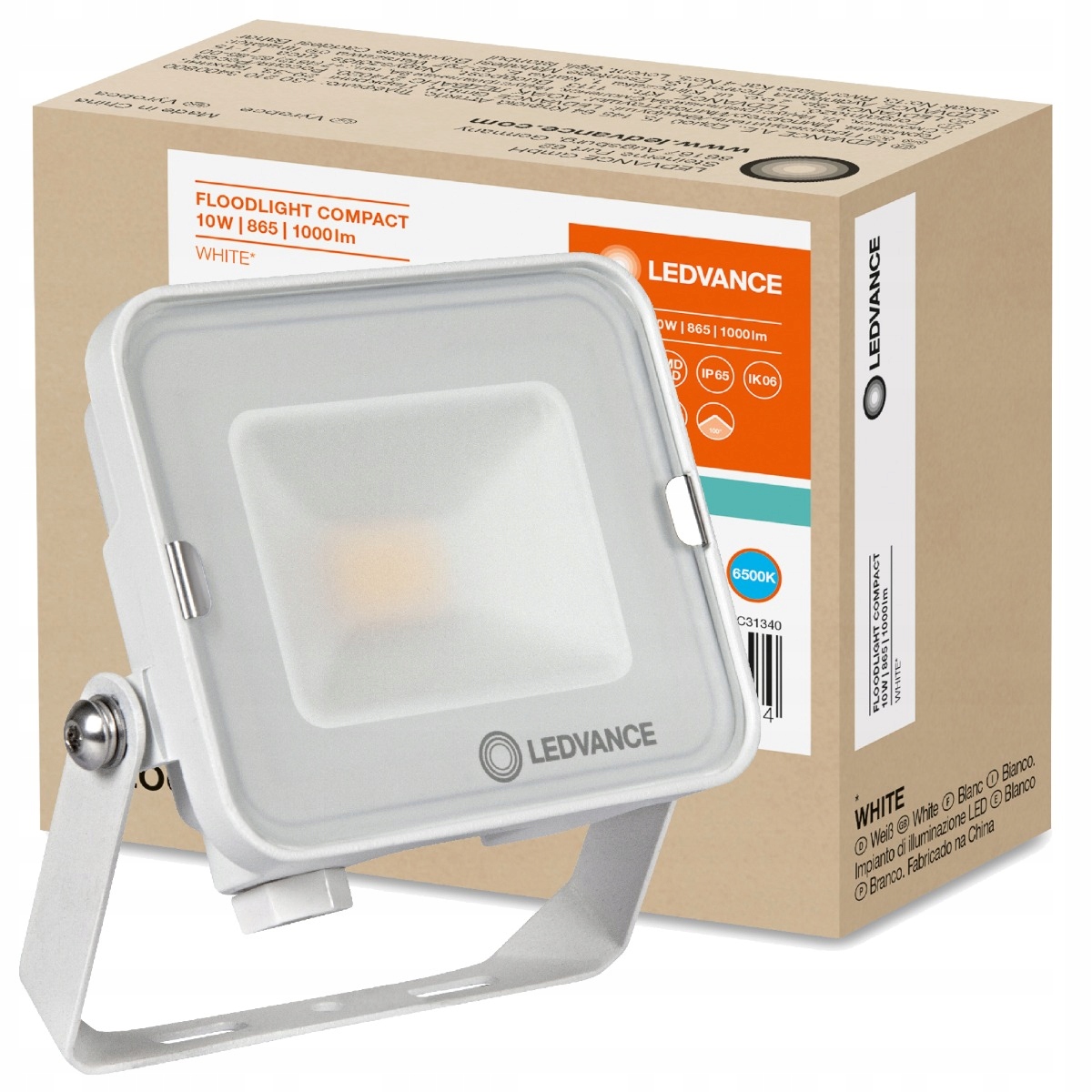 

Naświetlacz Halogen Led 10W 3000K Biały Ledvance